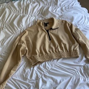 Cream quarter zip